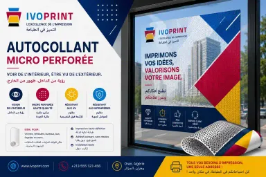 Autocollant micro perforée